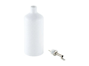 White Basics Diamonds Oil Bottle With Stainless Steel Pourer 500ML Gift Boxed