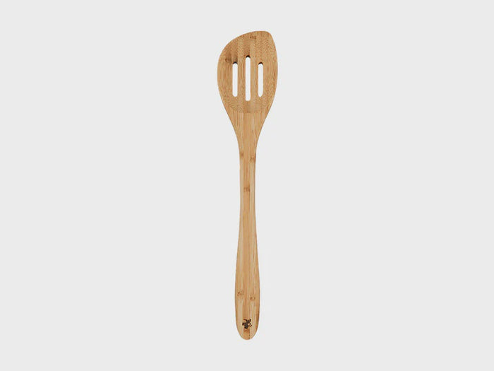 Evergreen Bamboo Slotted Peaked Spoon 33cm