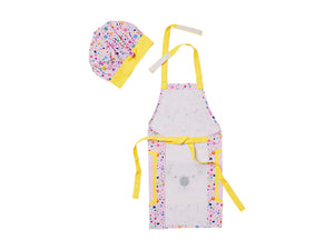 Kasey Rainbow Critters Children's Apron & Hat Set Pink