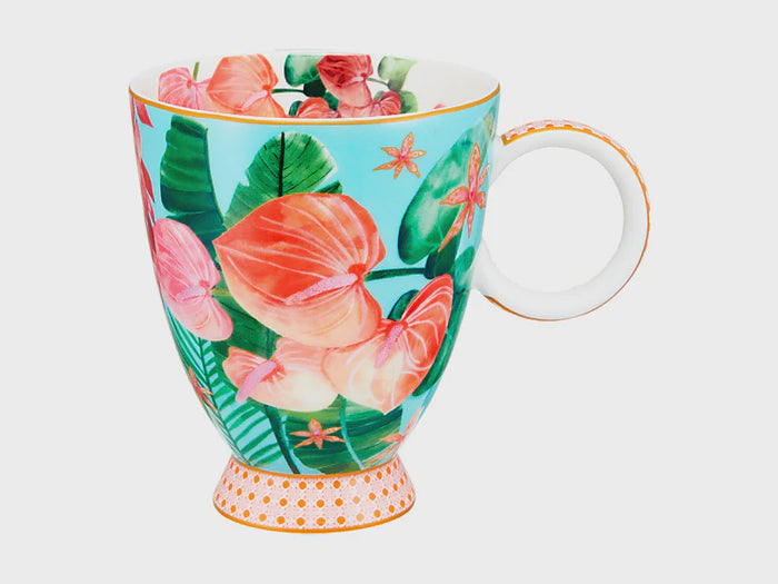 Teas & C's Tropicana Footed Mug 300ML Blue