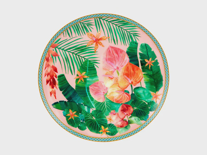 Teas & C's Tropicana Coupe Plate 19.5cm Pink