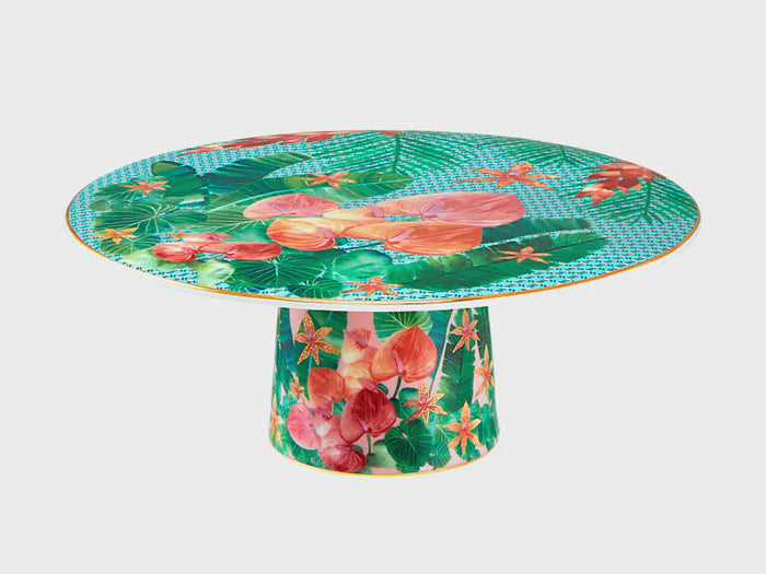 Teas & C's Tropicana Footed Cake Stand 20cm Blue