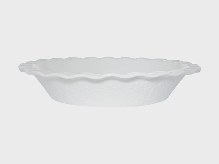 Blooms Fluted Pie Dish White