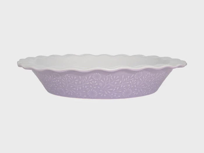 Blooms Fluted Pie Dish  Lilac