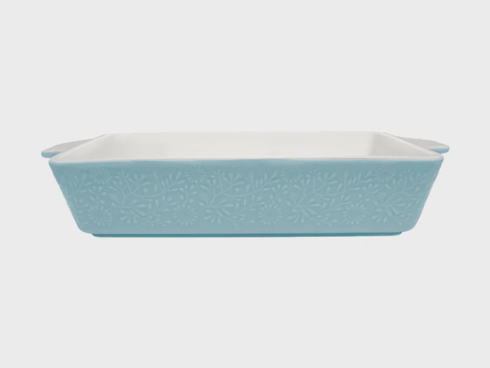Blooms Rectangular Baker 32cm Blue