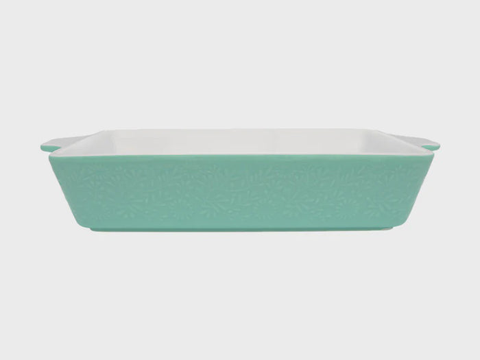 Blooms Rectangular Baker 32cm Green