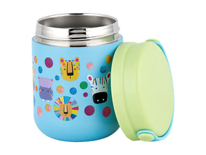 Kasey Rainbow Critters Children's Insulated Food Container 300ML Blue