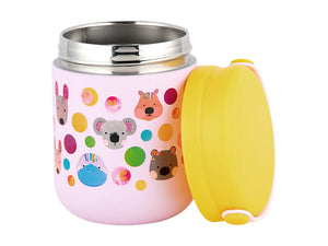 Kasey Rainbow Critters Children's Insulated Food Container 300ML Pink