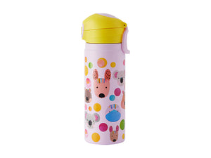 Kasey Rainbow Critters Double Wall Insulated Bottle 550ML Pink