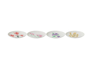 Wildflowers Bamboo Plate 20cm Set of 4 Assorted