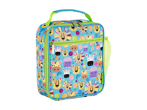 Kasey Rainbow Critters Insulated Children's Lunch Bag Blue