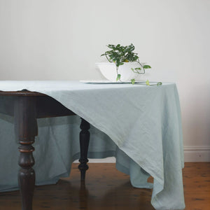 Linen Tablecloth - Duck Egg Blue