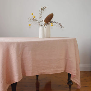 Linen Tablecloth - Rosé Pink
