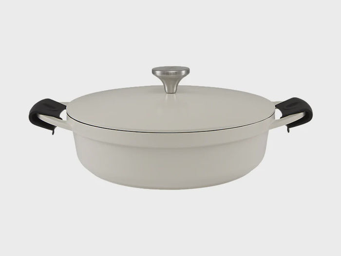 Cast Lite Non-Stick Shallow Casserole 28cm / 4L Ecru