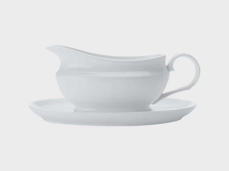 White Basics Gravy Boat & Saucer 550mL GB – Bake, Table & Tea