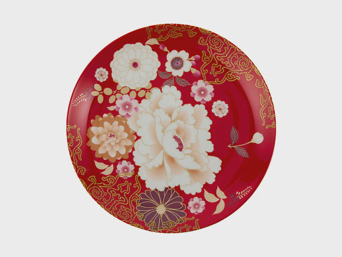 Kimono Cake Plate 20cm Red