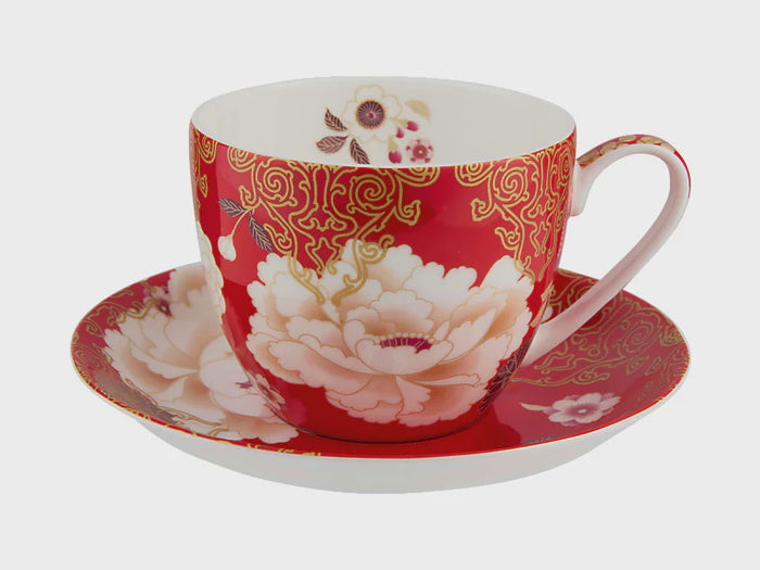 Kimono Cup & Saucer 300ML Red