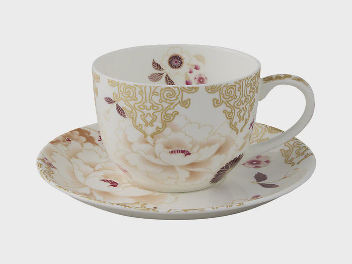 Kimono Cup & Saucer 300ML White