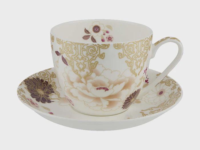 Kimono Breakfast Cup & Saucer 480ML White
