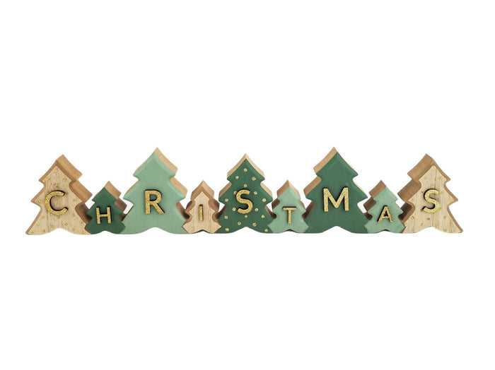 Christmas Tree Sign Decoration Sage