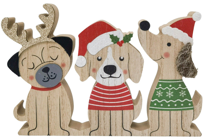 Christmas Dogs Standing Decoration