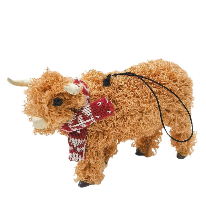 Highland Cow Hanging Decoration Brown