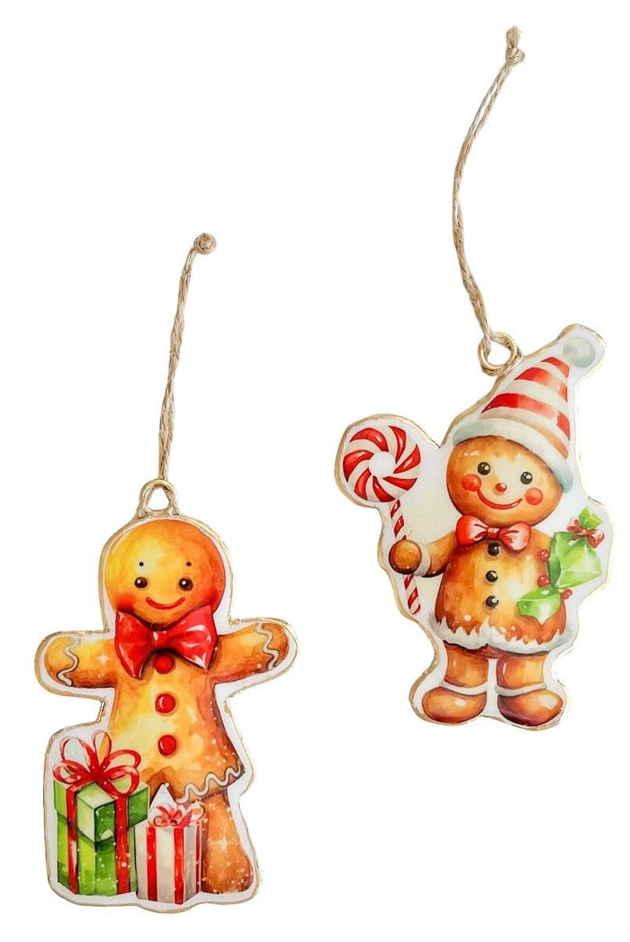 Gingerbread Metal Hanging Decoration