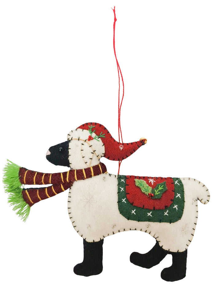 Christmas Sheep Fabric Hanging Decoration