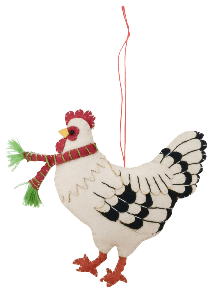 Christmas Chicken Fabric Hanging Decoration