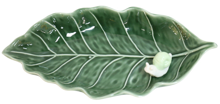 Snail Leaf Ceramic Dish