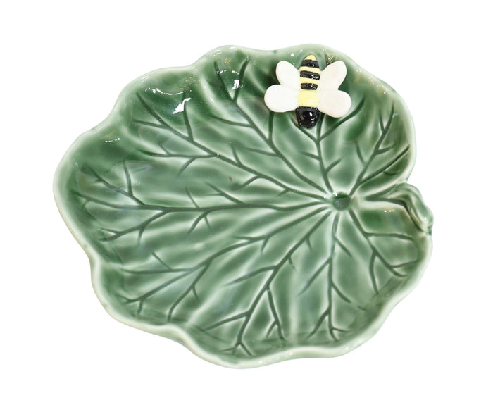 Bee Leaf Ceramic Dish