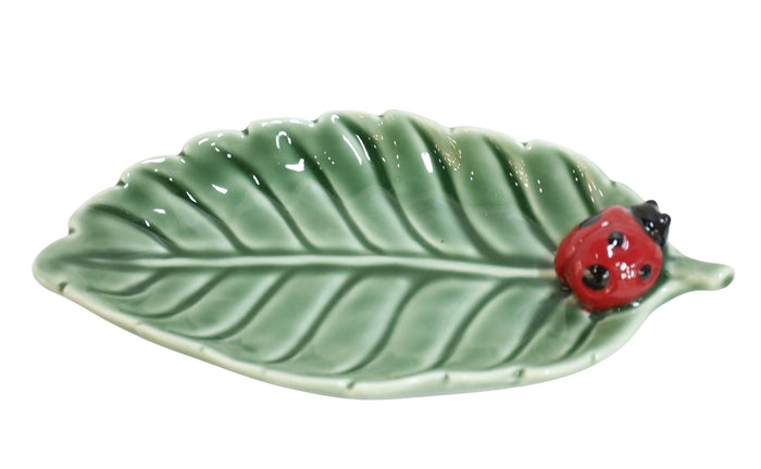 Ladybird Leaf Ceramic Dish