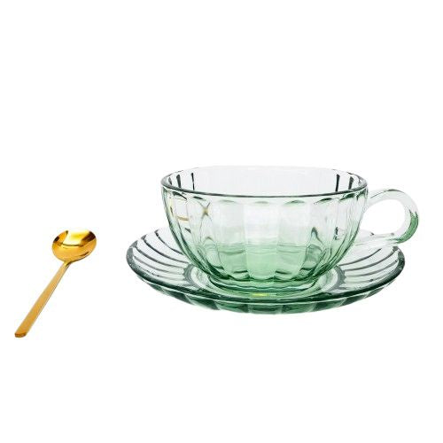 Maisy Glass Tea Cup Set - Green