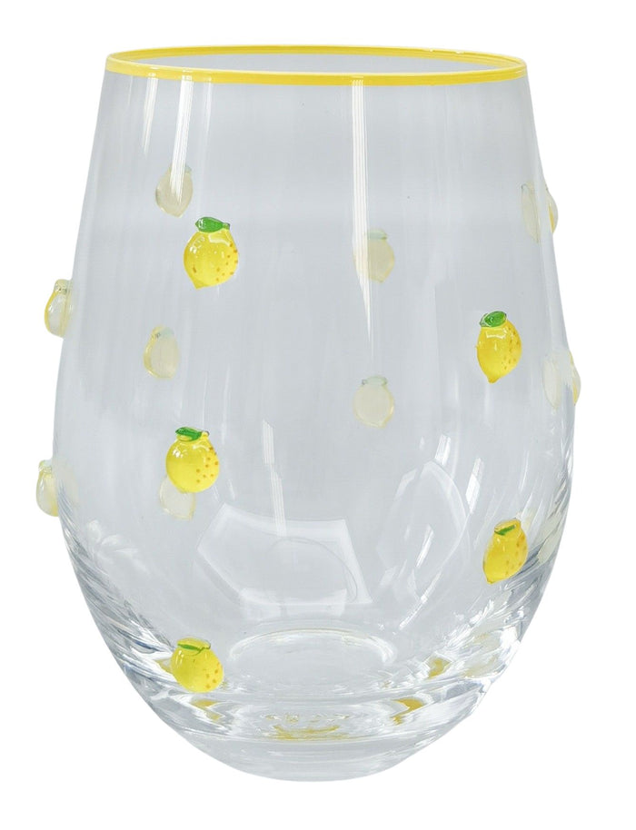 Kaya Stemless Glass Lemon