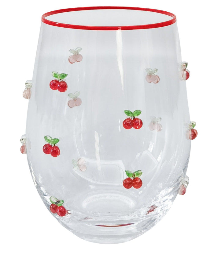 Kaya Stemless Glass Cherry