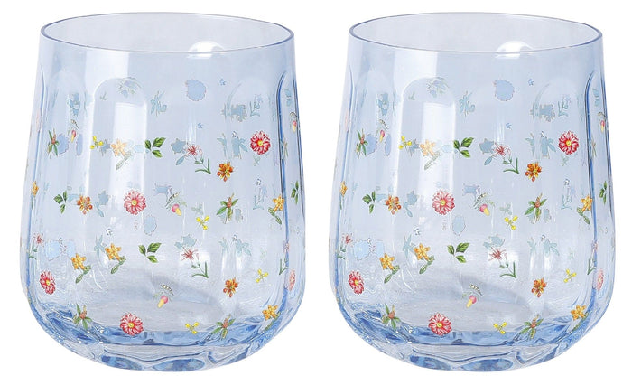 Botanicals Floral Tumbler Glasses Set of 2