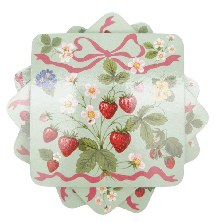 Strawberry Field Coasters S/4