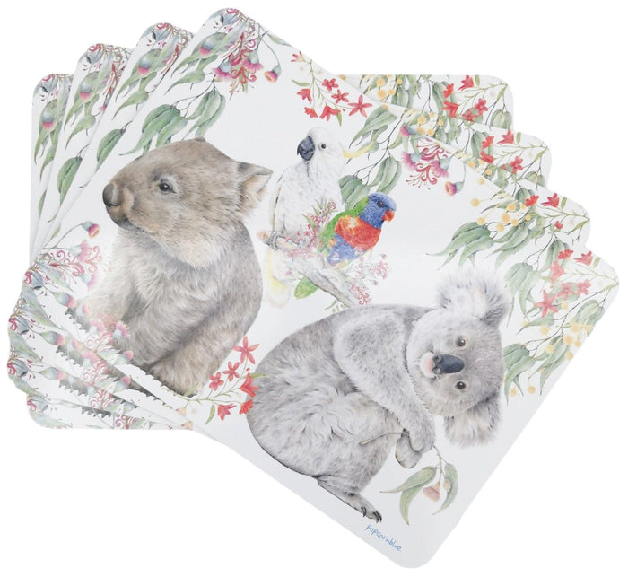 Popcorn Blue Australiana Placemat