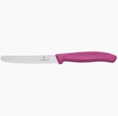 11cm Round Tip Wavy Pink Knife