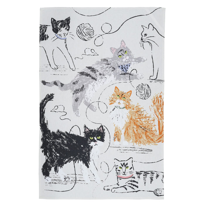 Feline Friends Tea Towel