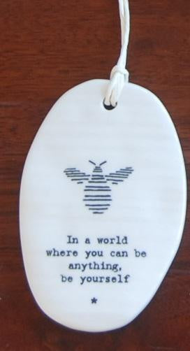 Oval Porcelain Bee - In A World