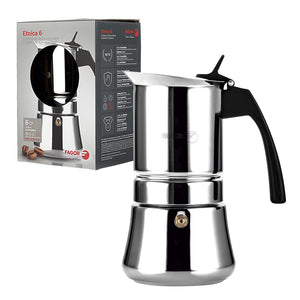 ETNICA 6 CUP STAINLESS STEEL ESPRESSO MAKER