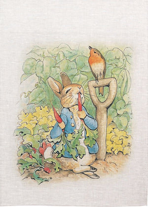 Peter Rabbit - Eating Carrots Teatowel