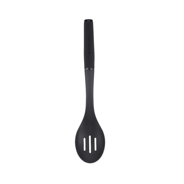 Soft Touch Slotted Spoon Nylon Black