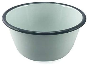 Enamel Pudding Basin 1.2L - Duck Egg Blue/Grey