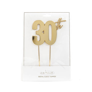Cake Topper Gold - 30th