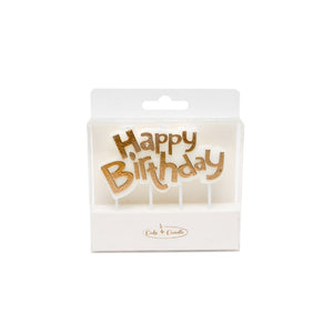 Candle Gold Happy Birthday Plaque