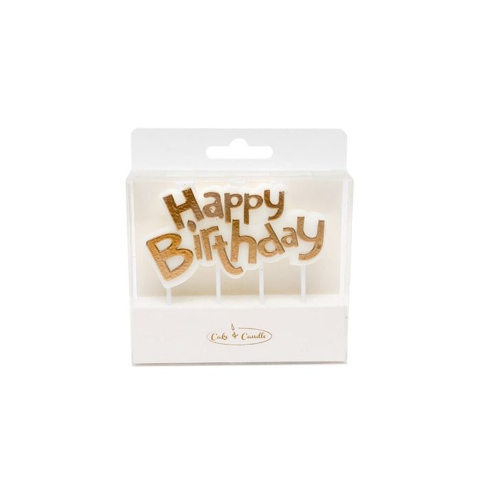 Candle Gold Happy Birthday Plaque