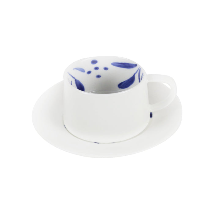 Cup & Saucer Hand Painted -Wattle