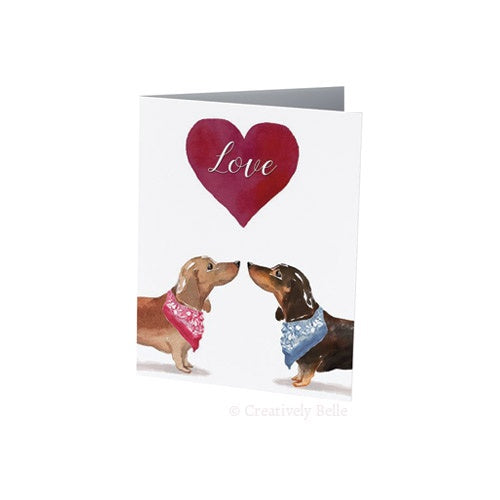 Greeting Card - Love Sausage Dogs